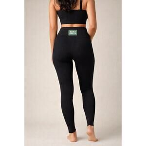 Daily Drills Black Ribbed High Rise Leggings Stretch Size Estimate S/M